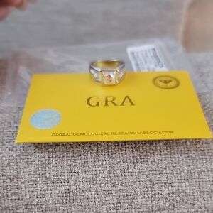 MOISSANITE Item: SR6470 Weight:1.0ct Size:8 Color:Fantasy Yellow